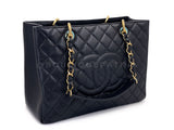 Pristine Chanel Black Caviar Grand Shopper Tote GST Bag GHW  SXC