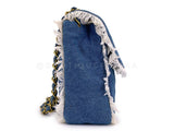 Rare Chanel 1994 Blue Denim Vintage Maxi Classic Crossbody Flap Bag 24k GHW WS7