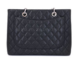 Chanel 2014 Black Caviar Grand Shopper Tote GST Bag SHW KH9
