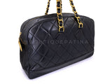 Chanel 92A Vintage Runway Weekender Quilted Bowler Bag 24k GHW KLK