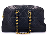 Chanel 92A Vintage Runway Weekender Quilted Bowler Bag 24k GHW KLK
