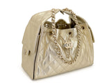 Chanel Metallic Gold Caviar 25 Small Hobo Tote Bag Small GHW 44G