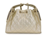 Chanel Metallic Gold Caviar 25 Small Hobo Tote Bag Small GHW 44G