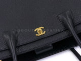Pristine Chanel Large Black Executive Cerf Shopper Tote Bag GHW YUP