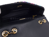 Chanel 24C Black Disco Sequin Paris LA Rectangular Mini Flap Bag GHW YFY