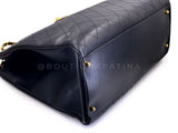 Chanel 1990s Vintage Black Quilted Supermodel XL Weekender Tote Bag 24k GHW WR2