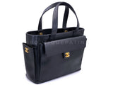Chanel 2004 Vintage Caviar Briefcase Flap Tote 2-Way Shoulder Bag 24k GHW QOQ