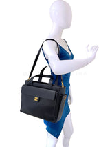 Chanel 2004 Vintage Caviar Briefcase Flap Tote 2-Way Shoulder Bag 24k GHW QOQ