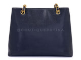 Chanel Vintage Black Caviar Medium Envelope Flap Shopper Tote Bag 24k GHW JRY
