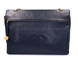 Chanel 1994 Vintage Black Caviar Supermodel XXL Flap Bag Weekender 24k GHW SSY