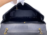 Chanel 1994 Vintage Black Caviar Supermodel XXL Flap Bag Weekender 24k GHW SSY
