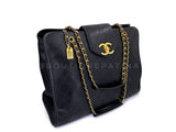 Chanel 1996 Vintage Black Quilted Supermodel XL Weekender Tote Bag 24k GHW WR2