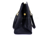 Chanel 1996 Vintage Caviar Weekender Supermodel XL Shopper Tote Bag 24k GHW Black POV