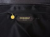 Chanel 1996 Vintage Caviar Weekender Supermodel XL Shopper Tote Bag 24k GHW Black POV