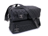 Chanel 2016 Black Rock Airlines Grained Calfskin Multi-Pocket Tote Bag Black RHW TIQ
