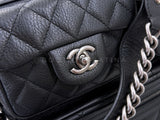 Chanel 2016 Black Rock Airlines Grained Calfskin Multi-Pocket Tote Bag Black RHW TIQ