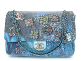 Chanel 2018 Limited Waterfall Charms Sequins XXL Maxi Flap Bag SHW YLI