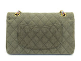 Chanel 17C Coco Cuba Khaki Medium Classic Double Flap Bag GHW CPX