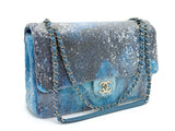 Pristine Chanel 2018 Limited Waterfall Sequins Jumbo Maxi Flap Bag SHW 7B8