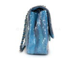 Pristine Chanel 2018 Limited Waterfall Sequins Jumbo Maxi Flap Bag SHW 7B8