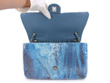 Pristine Chanel 2018 Limited Waterfall Sequins Jumbo Maxi Flap Bag SHW 7B8