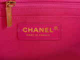 Chanel 21C Pink Green Crocheted Tweed Rectangular Mini Flap Bag GHW E7Q