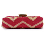 FENDI Baguette Bag Hand-Embroidered Fringe Red Ivory Beaded Two-Way GHW
