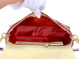 FENDI Baguette Bag Hand-Embroidered Fringe Red Ivory Beaded Two-Way GHW
