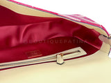 FENDI Baguette Bag Hand-Embroidered Fringe Red Ivory Beaded Two-Way GHW