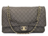 Chanel 2016 Khaki Brown Airlines XXL Grained Calfskin Flap Bag GHW 6J7