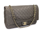 Chanel 2016 Khaki Brown Airlines XXL Grained Calfskin Flap Bag GHW 6J7