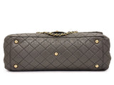 Chanel 2016 Khaki Brown Airlines XXL Grained Calfskin Flap Bag GHW 6J7