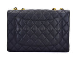 Chanel 2002 Vintage Black Caviar Jumbo Classic Flap Bag 24k GHW  UVR