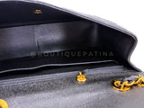 Chanel 2002 Vintage Black Caviar Jumbo Classic Flap Bag 24k GHW  UVR