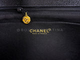 Chanel 2002 Vintage Black Caviar Jumbo Classic Flap Bag 24k GHW  UVR