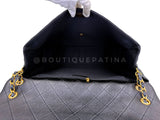 Chanel Black Airlines Maxi XL Textured Calfskin Travel Flap Bag GHW 2FZ