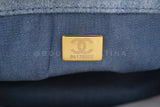 Chanel 22C Blue Denim Pearl Crush Square Mini Flap Bag GHW 93E