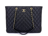Chanel 2019 Black Caviar Timeless Classic Grand Shopper Tote Bag GHW 0JD