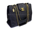 Chanel 1995 Black Quilted Supermodel XL Weekender Tote Bag 24k GHW WR2