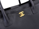 Chanel 2012 Large Black Executive Cerf Shopper Tote Bag GHW YUP