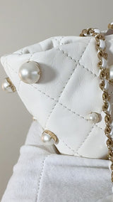 Chanel Cream Mini Pearl Bucket Bag 09H (excellent)