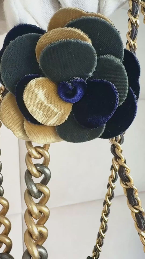 Chanel 2018 Paris-Cosmopolite Métiers d'Art Velvet Mini Flap Bag