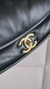 Chanel Black Lambskin Pillow Jumbo Clutch Flap Bag GHW J4Q