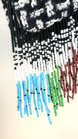 Chanel 2014 Paris-Dallas Métiers d'Art Tweed Beaded Fringe Flap Bag RHW