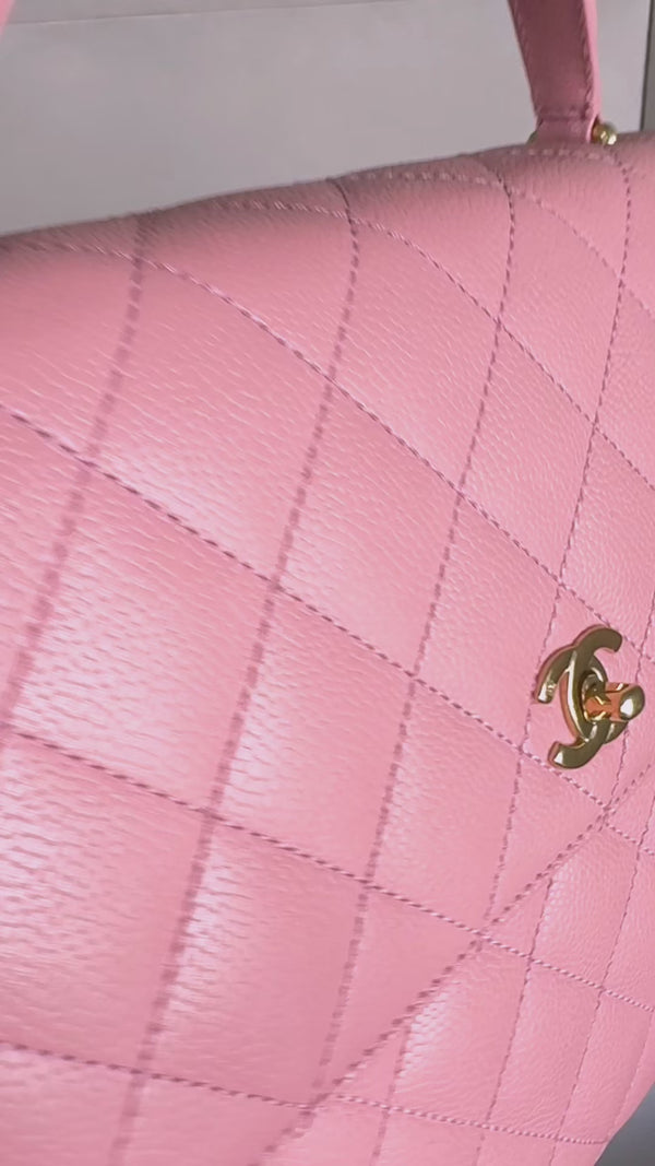 Chanel 2004 Vintage Sakura Pink Caviar Kelly Flap Bag 24k GHW 8TY