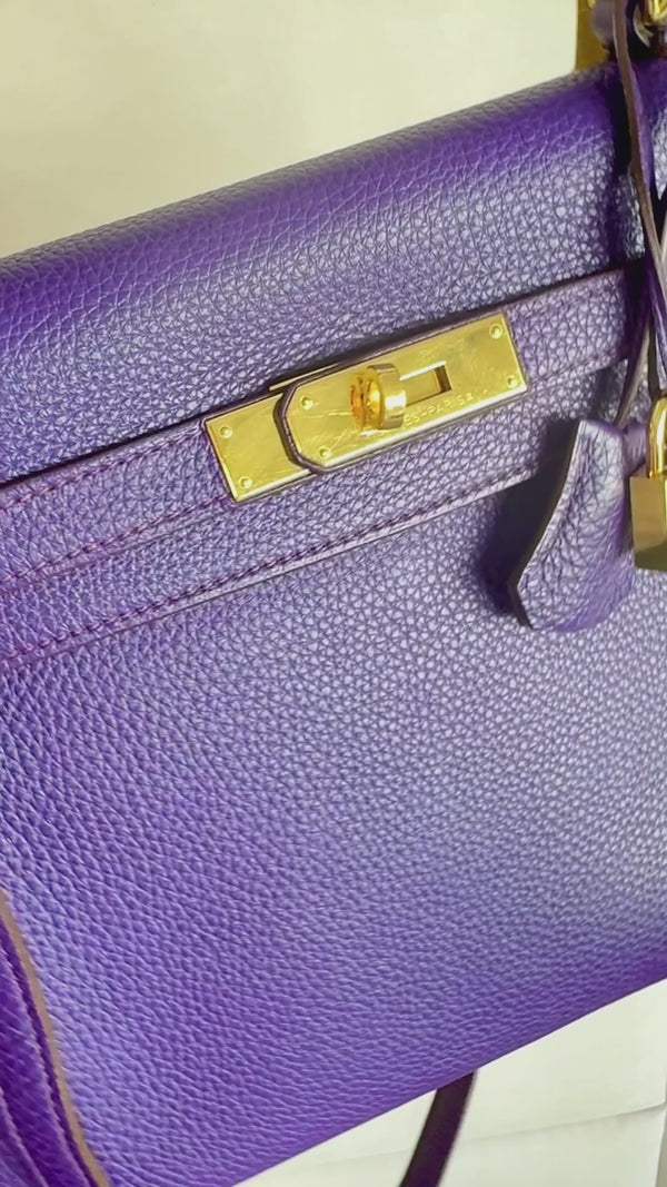 Hermès Kelly 28cm Iris Togo Purple 24k GHW Bag QH5