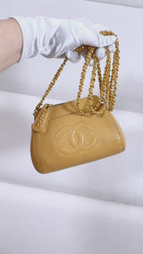 Chanel 1997 Vintage Beige Caviar Crossbody Mini Pouch Bag 24k GHW STT