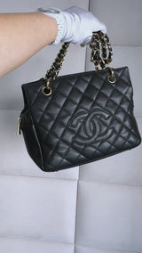 Chanel Black Caviar Petite Timeless Tote PTT Bag GHW R0W