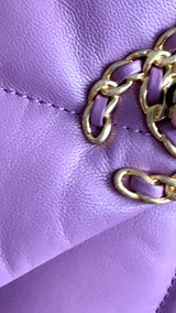 Chanel 19 Bag Lavender Mauve 20B Medium Flap CO1