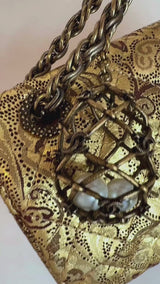 Chanel Vintage 2009 Paris-Moscou Gold Brocade 2.55 Reissue Flap Bag 226 Medium Moscow 7HH